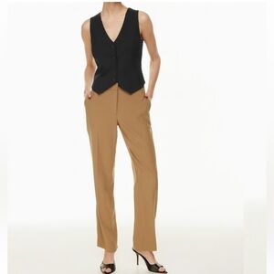 Babaton Atelier Command Pants Color is Oxford Tan Camel Size 4 office Casual